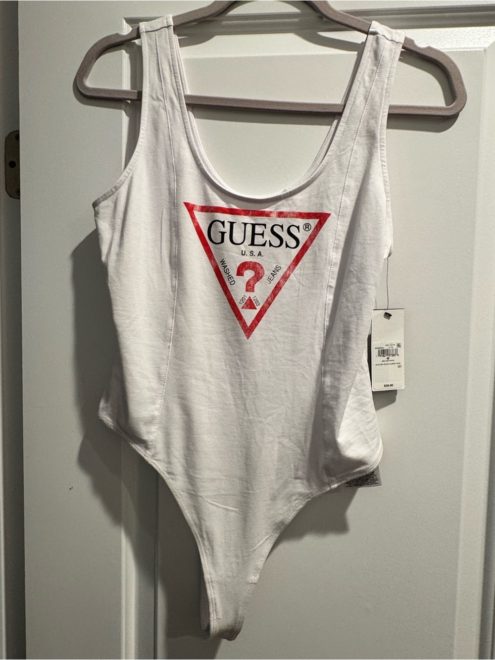 GUESS White Logo Women’s Bodysuit